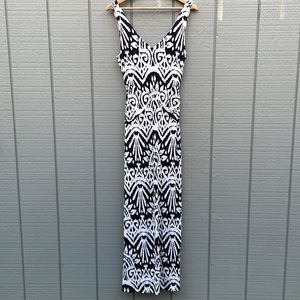 INC- Black & White Summer Long Maxi Summer dress Size Medium